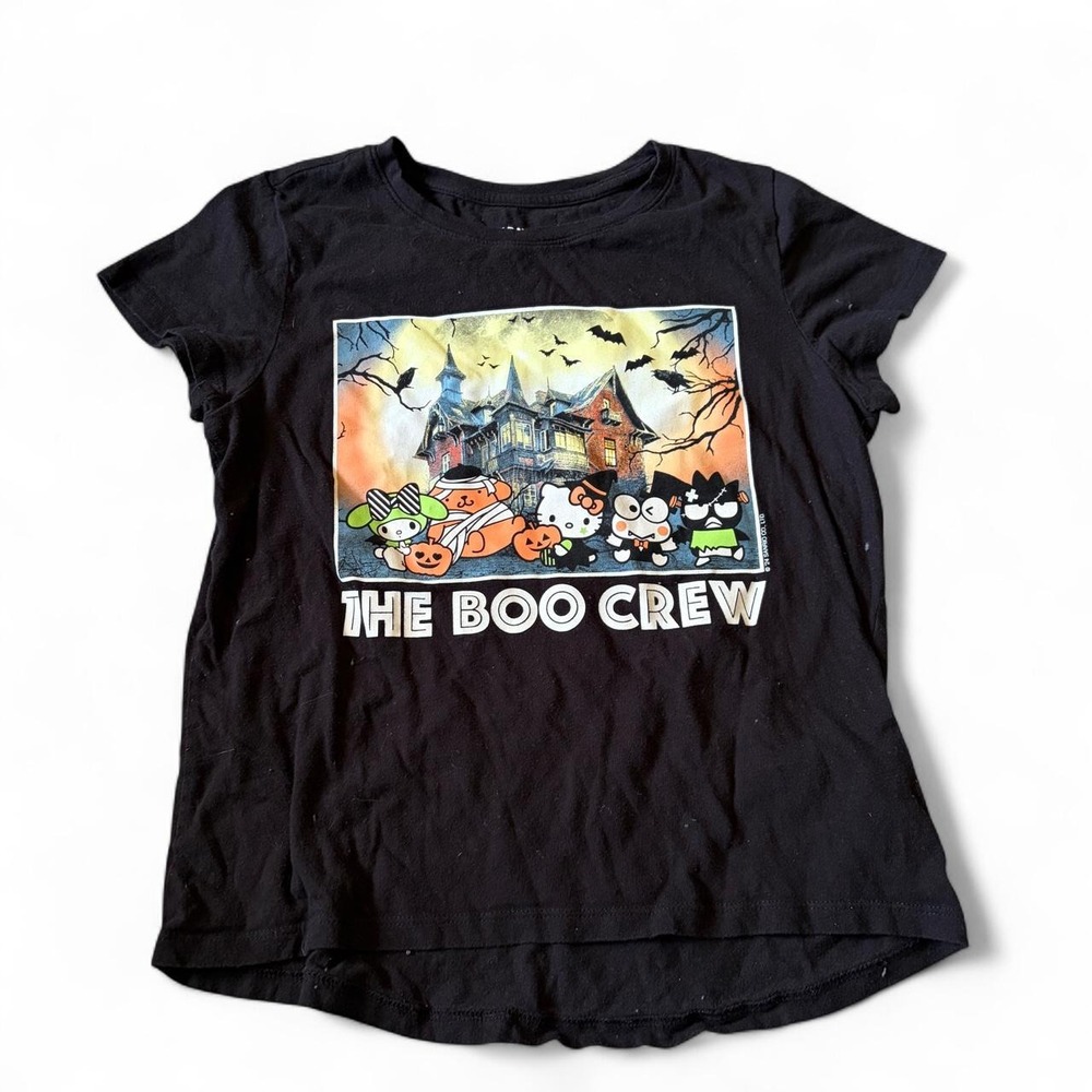 Black Old Navy youth XL Sanrio character Boo Crew Halloween tshirt